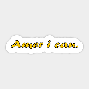 motivational american text Sticker